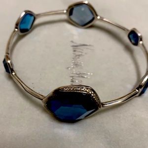 “Ippolita” sterling bracelet with blue stones 1 with diamonds.